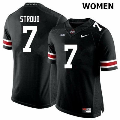 NCAA Ohio State Buckeyes Women's #7 C.J. Stroud Black Nike Football College Jersey LMI1545NV